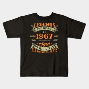 57th Birthday Legends Were Born In 1967 Kids T-Shirt